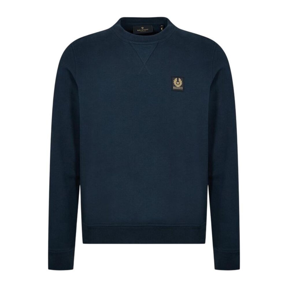 Belstaff Mens Embroidered Logo Cotton Sweatshirt / Ink